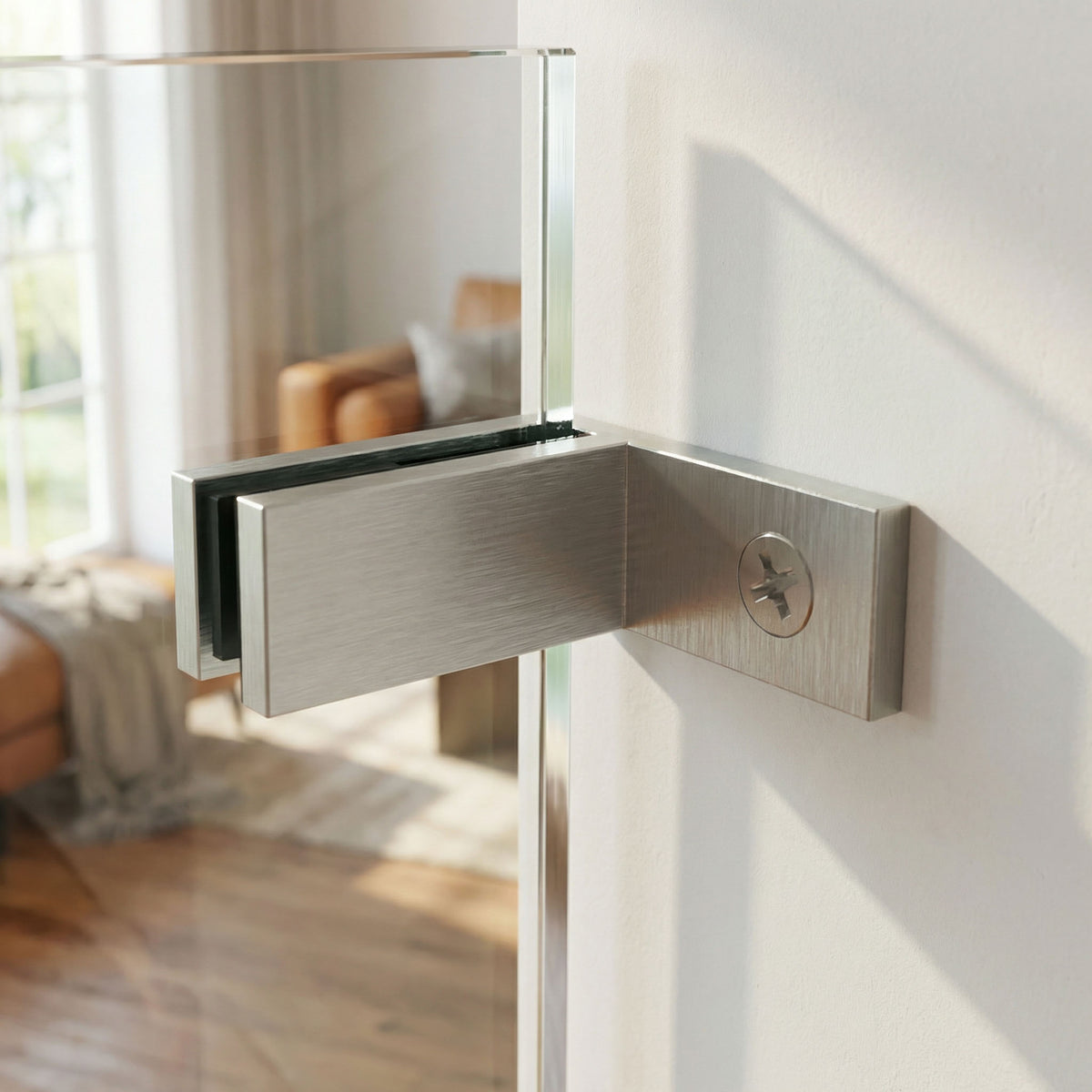 GlassX GC001 Glass Connector - 90 Degree Glass to Wall