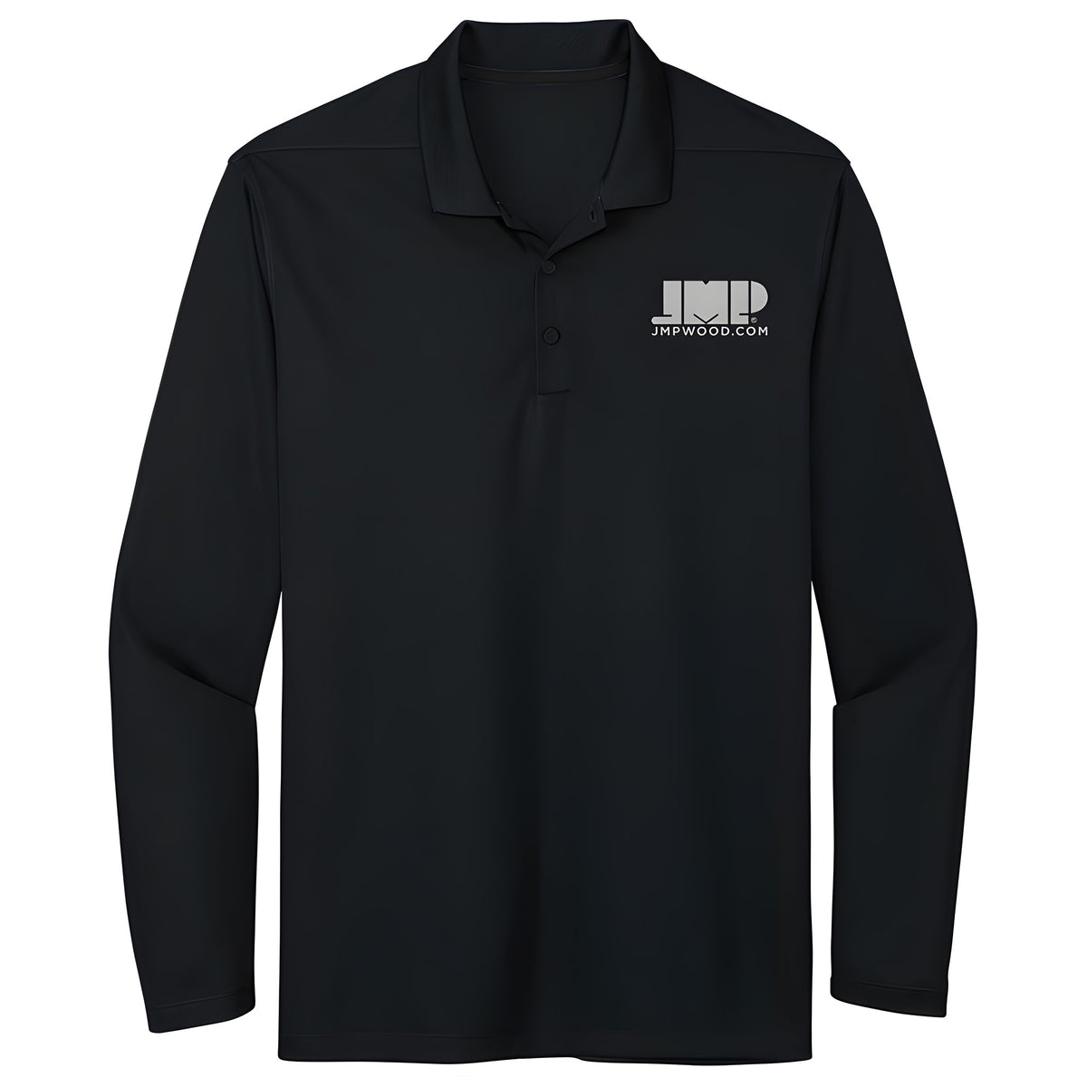 JMP Wood Men's Polo Shirt - Long Sleeve