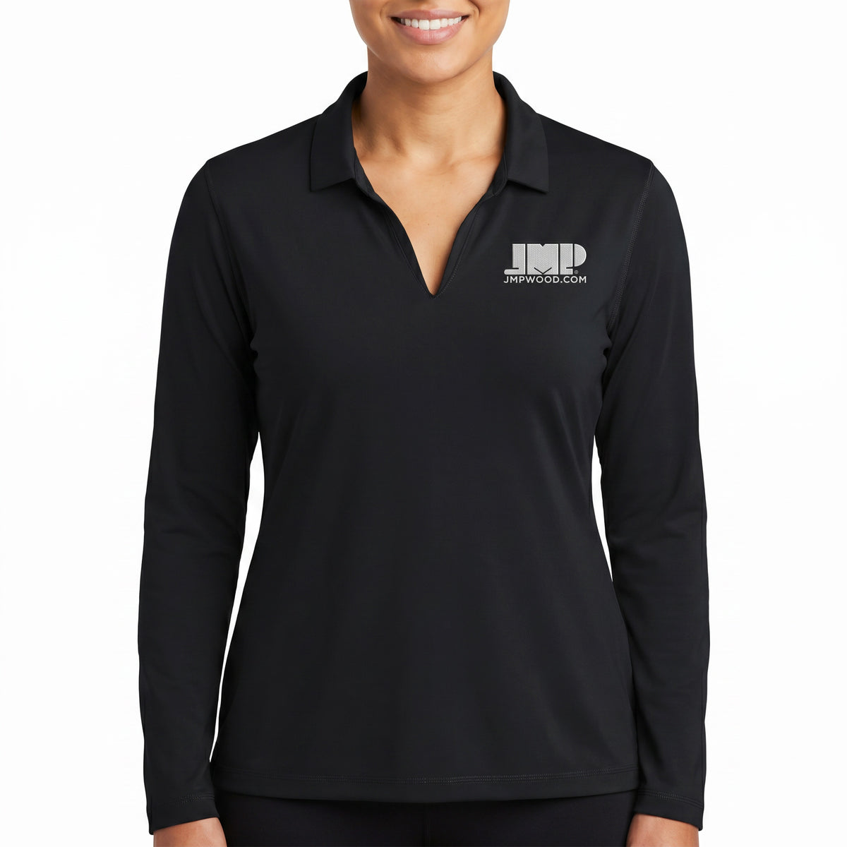 JMP Wood Women's V-Neck Shirt - Long Sleeve