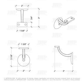 Handrail Bracket 3003 - Round