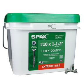 SPAX Exterior Multi-Material T-Star Plus Wood Screws - Flat Head, Partial Thread, HCR-X Coating