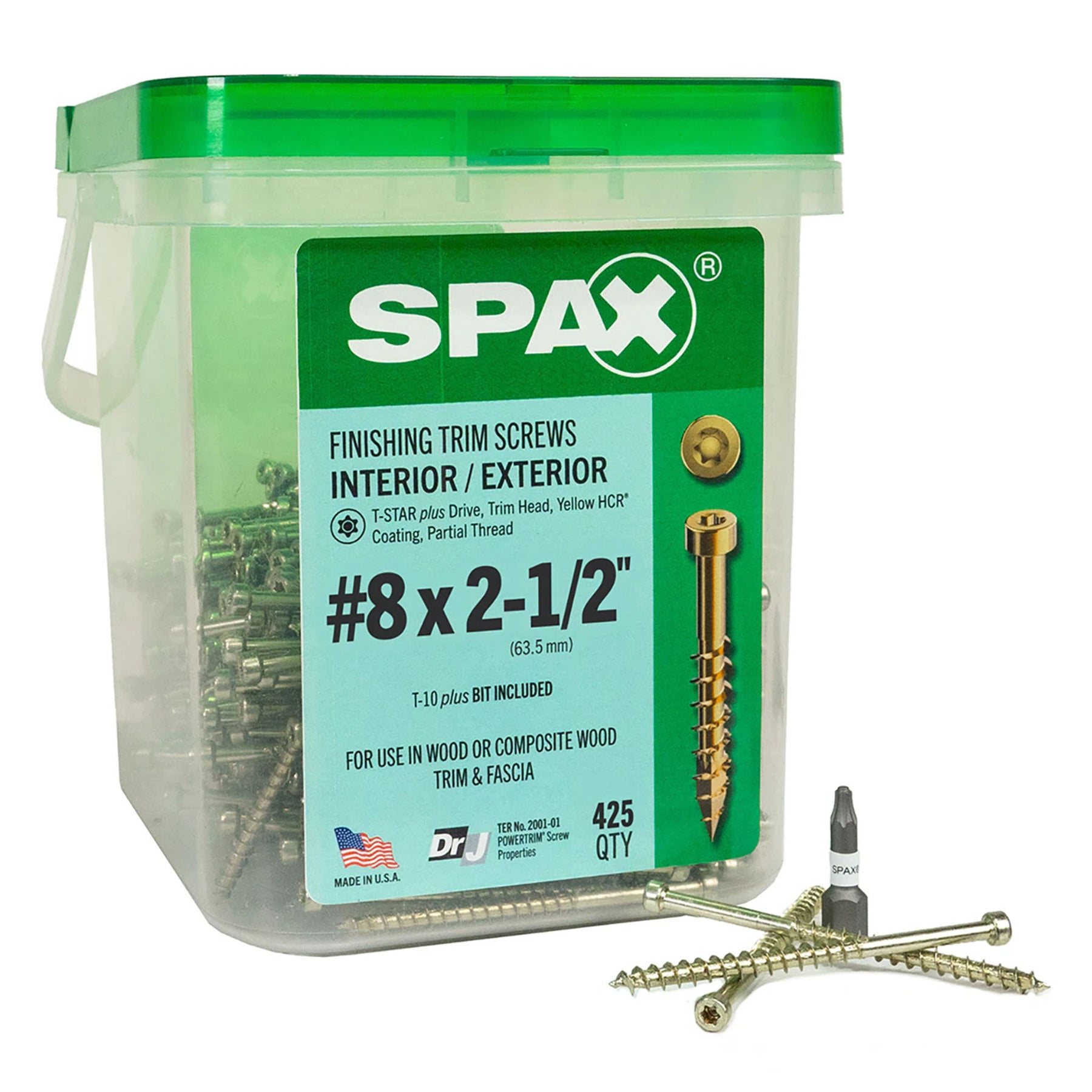 SPAX PowerTrim Partial Thread Finishing Screws - Cylindric Trim Head, T-Star Plus, HCR