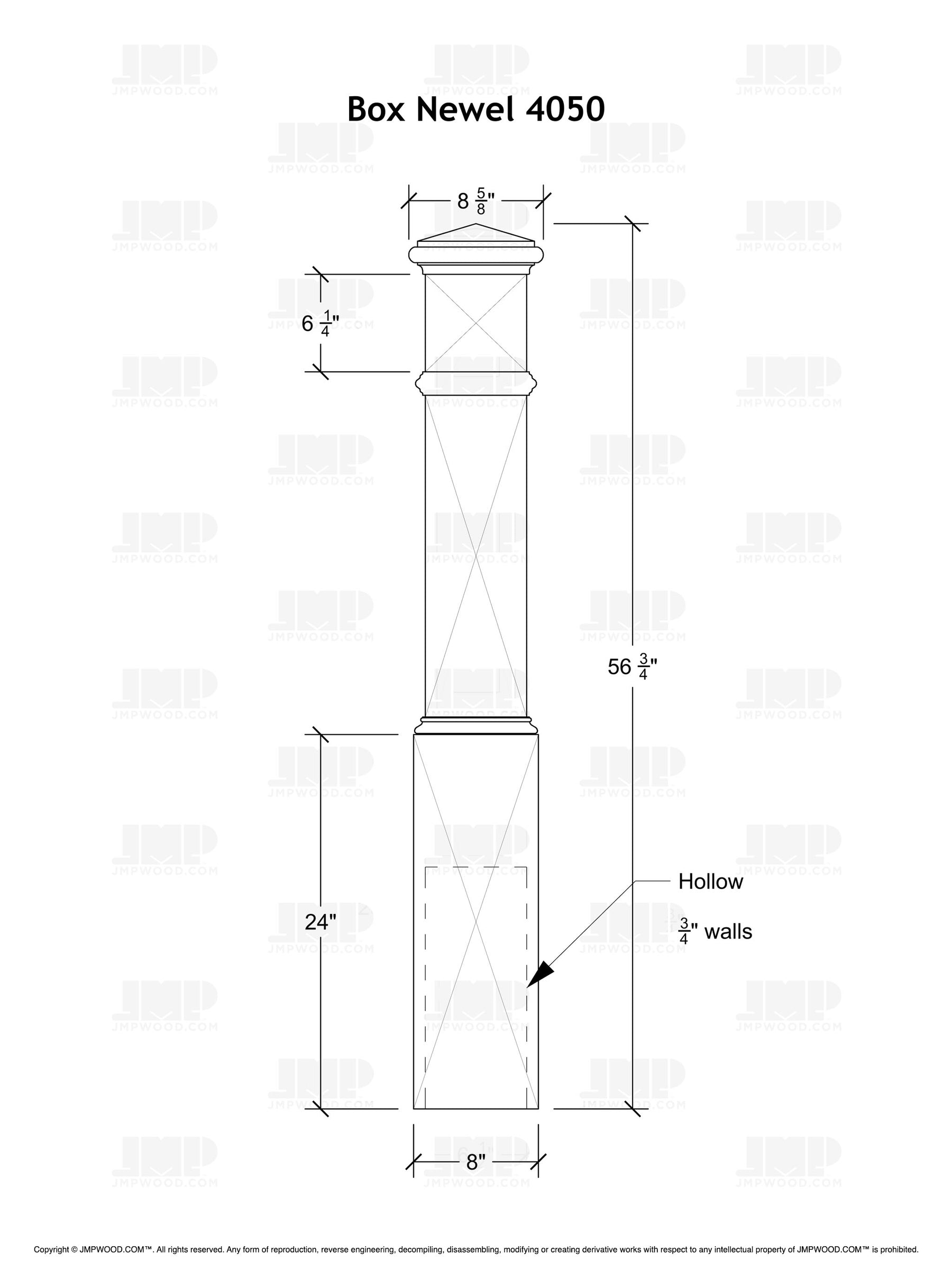 Box Newel 4050 (8")