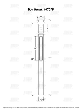 Box Newel 4075FP - Flat Panel (3-1/2")