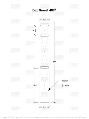 Box Newel 4091 (6-1/4")