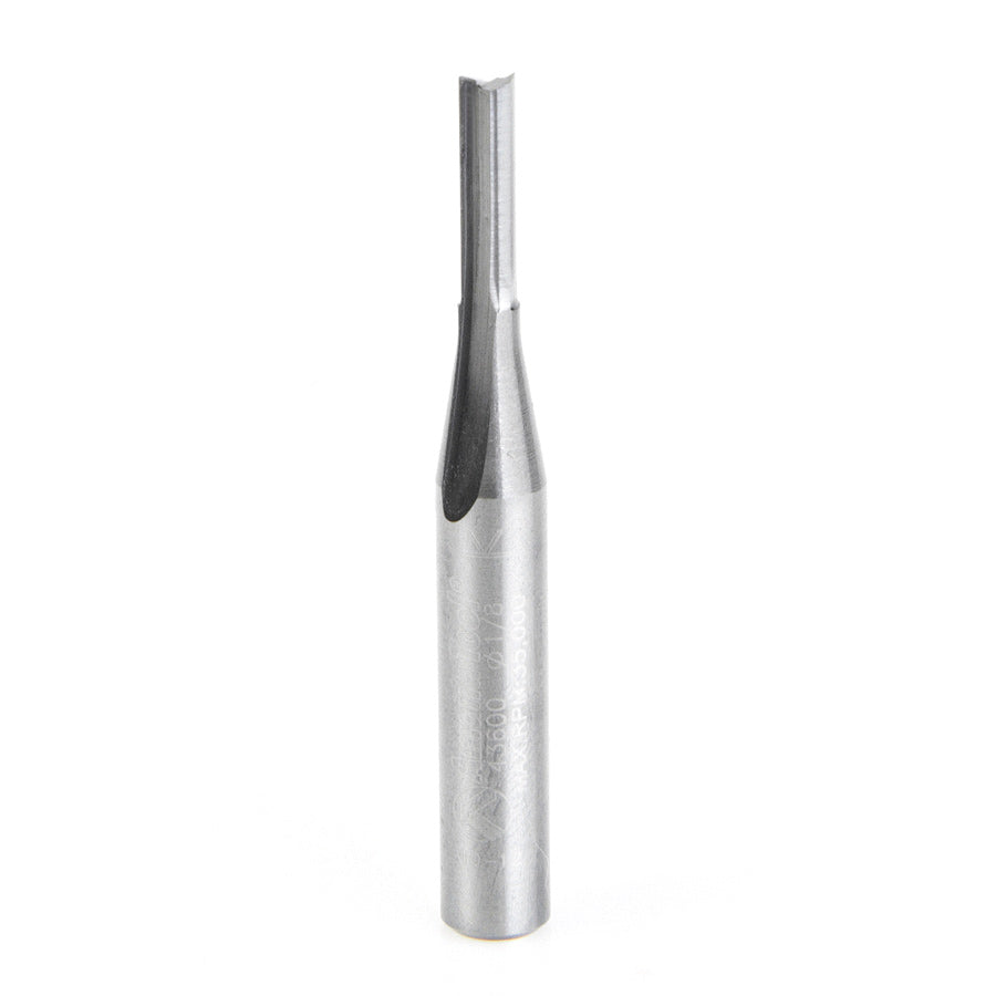 #option_43600 - Double Straight 'V' Flute Plastic Cutting 1/8 Dia x 1/2 x 1/4 Inch Shank