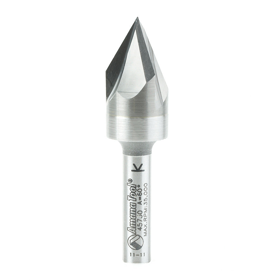 #option_45730 - Cutting Head Brazed to Steel Shank V-Groove 60 Deg x 9/16 Dia x 7/16 x 1/4 Inch Shank