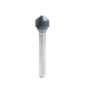 Amana Tool Carbide Double Edge Folding 'V' Groove Router Bits with AlTiN Coating for Shaping Titanium Composite Material (TCM) Panels
