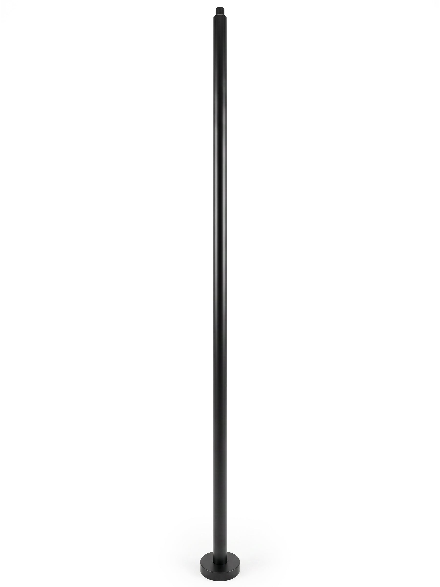 Iron Newel 4GR01-F - 1-3/16" Round - With Flange & Welded Plate