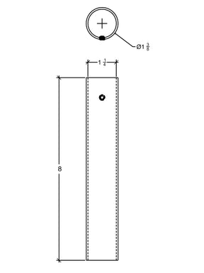 4GRSLV Round Sleeve for 1-3/16" Round Iron Newel