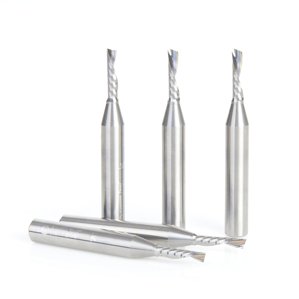 Amana Tool Solid Carbide Spiral 'O' Flute Plastic Cutting Router Bits