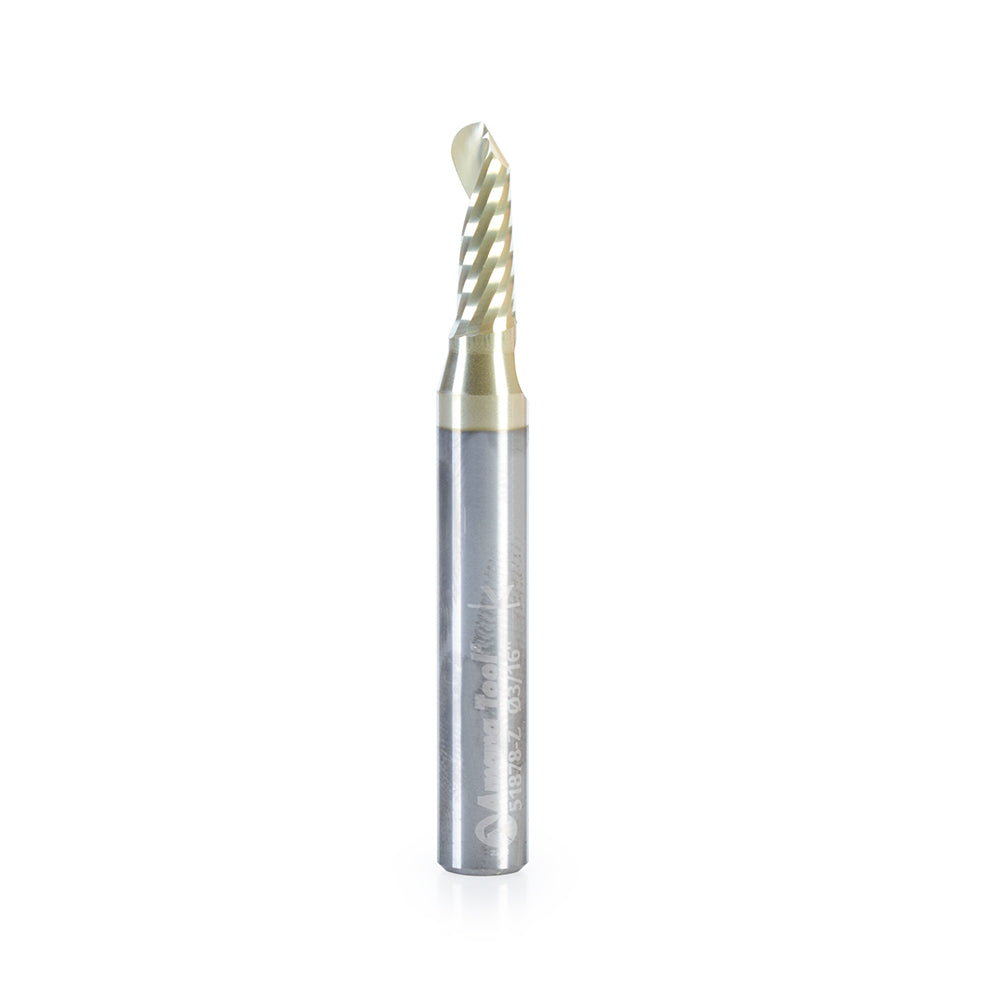 #option_51878-Z - Up-Cut, Aluminum Cutting 3/32 R x 3/16 Dia x 1/2 x 1/4 Shank ZrN Coated