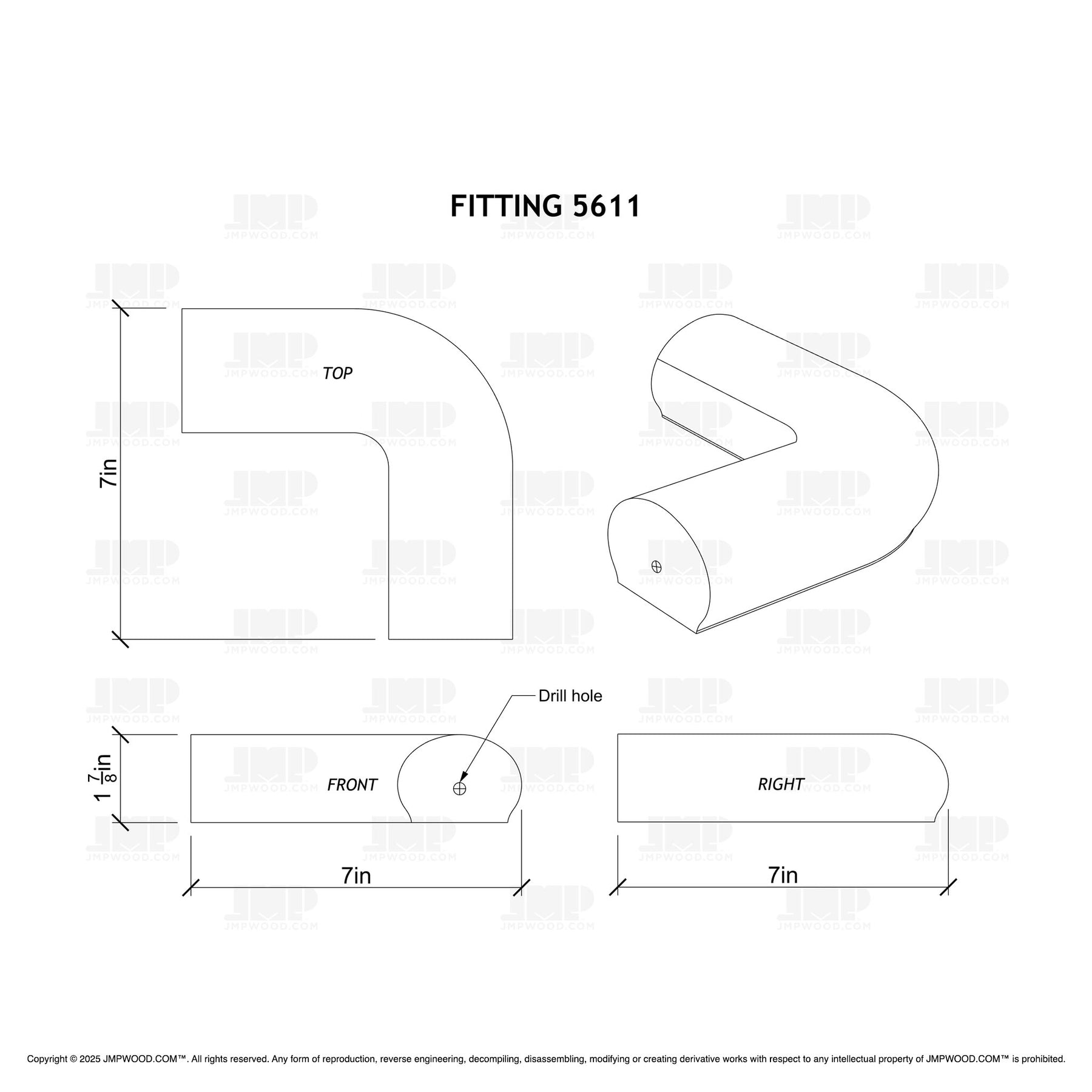 Fitting 5611 - Level Quarter Turn 90º