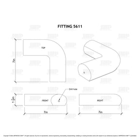 Fitting 5611 - Level Quarter Turn 90º