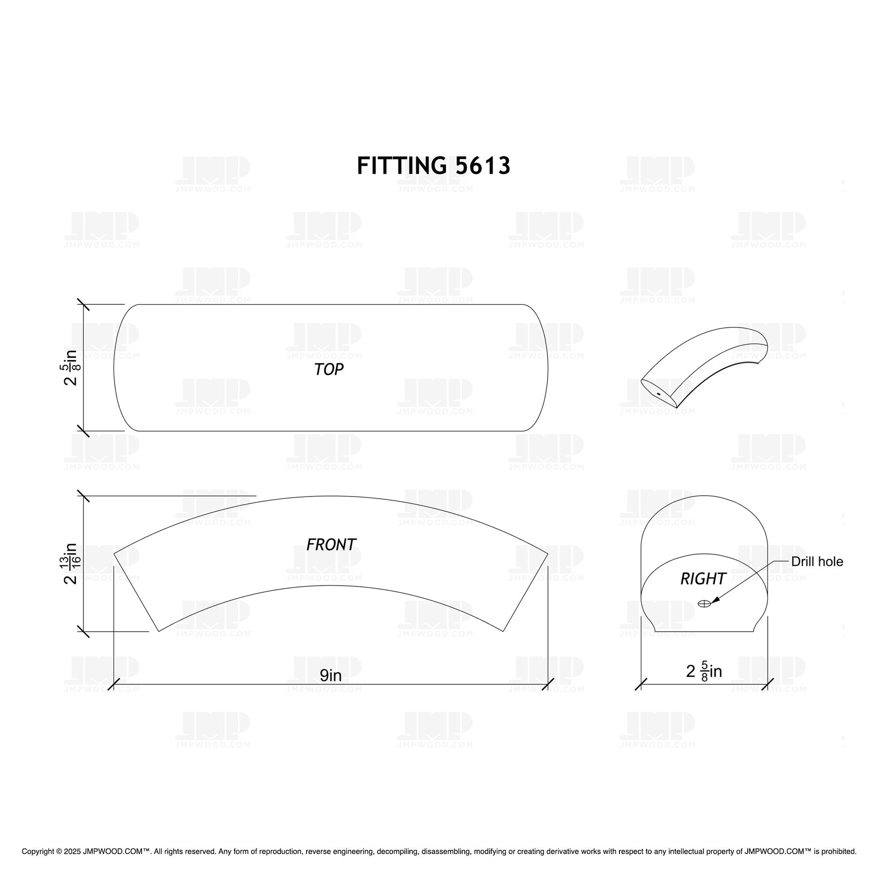 Fitting 5613 - Over Easing 60º