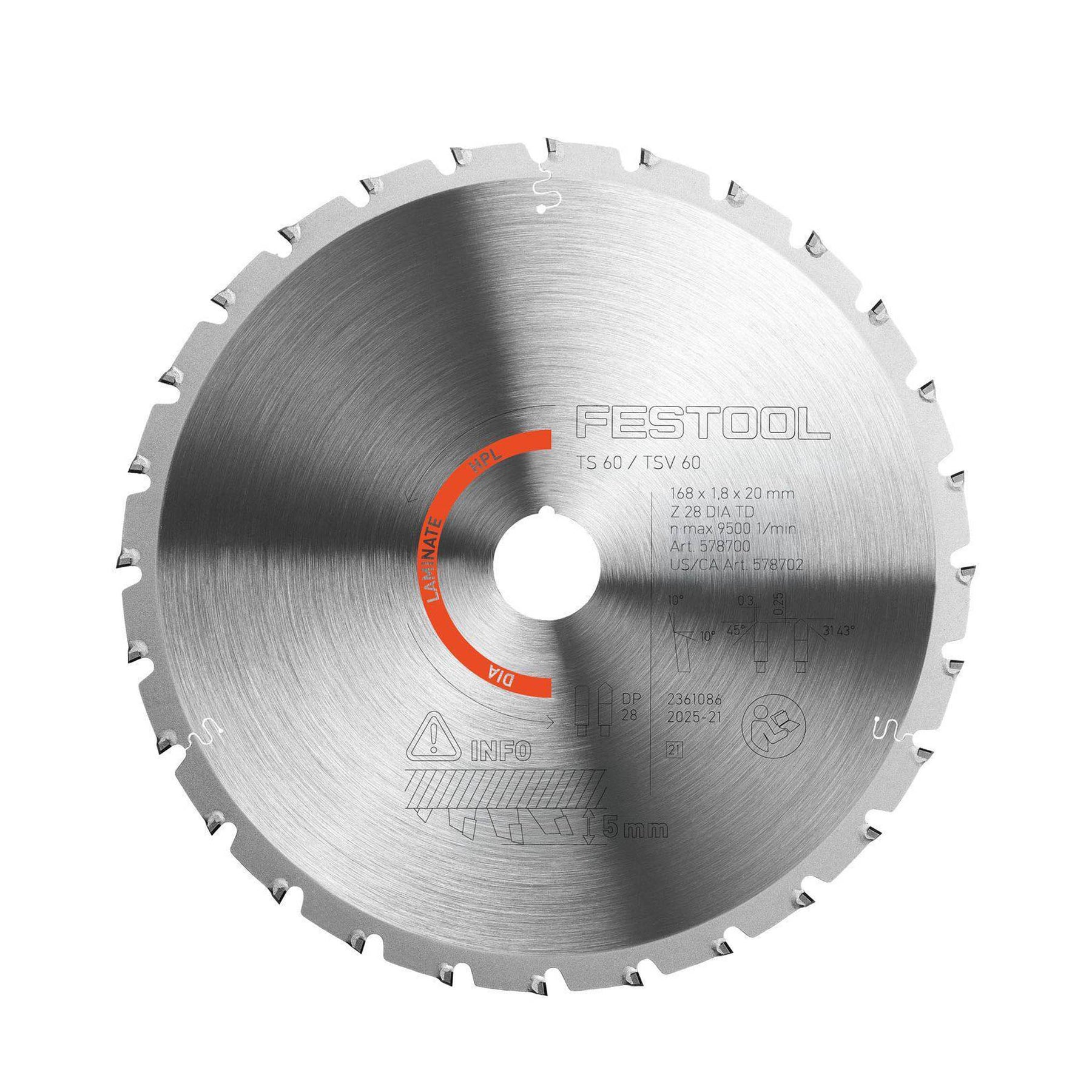 Festool Diamond Saw Blade LAMINATE/HPL