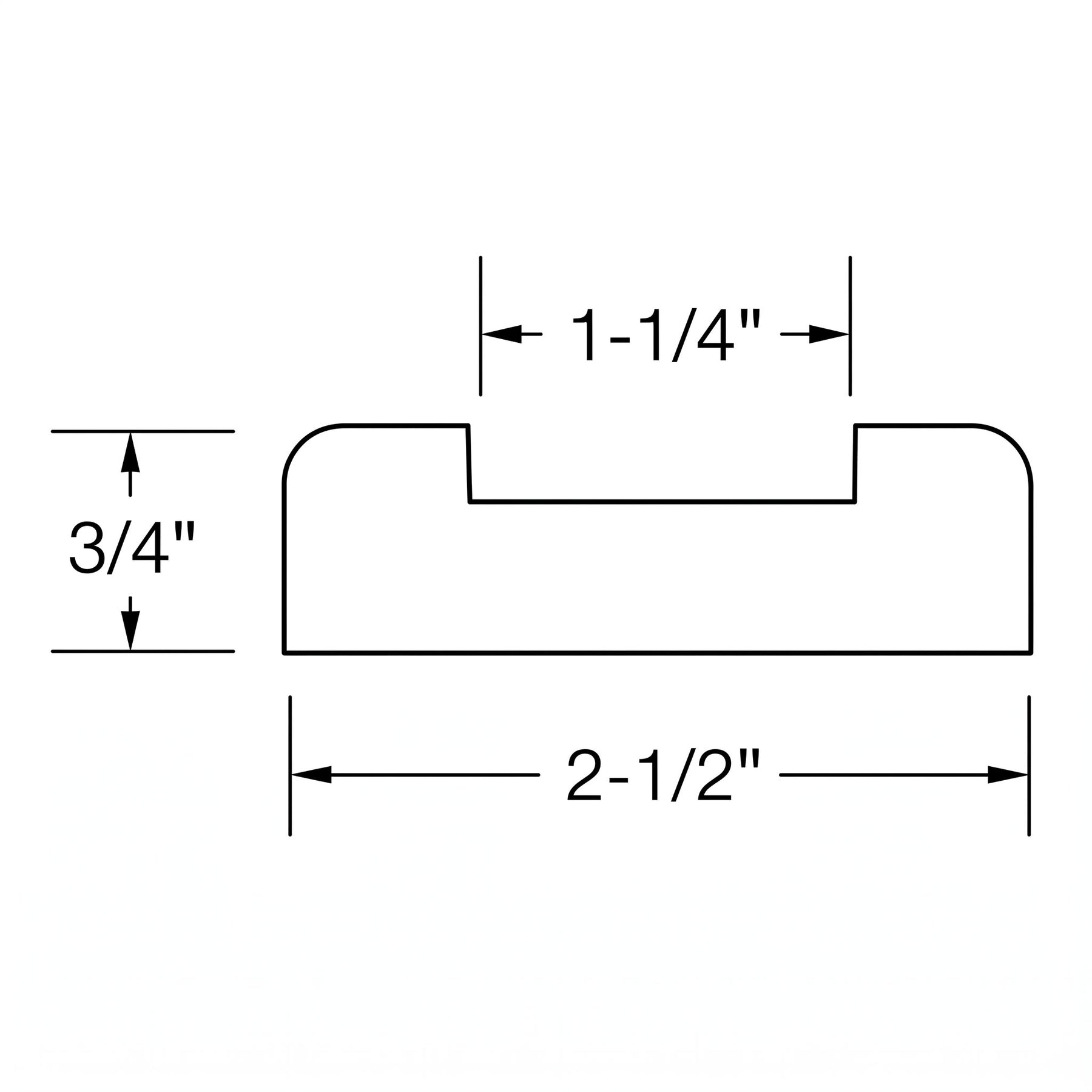 Shoe Rail 6000SR With Fillet (1-1/4" Plow)