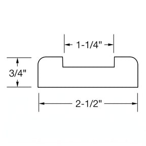 Shoe Rail 6000SR With Fillet (1-1/4" Plow)