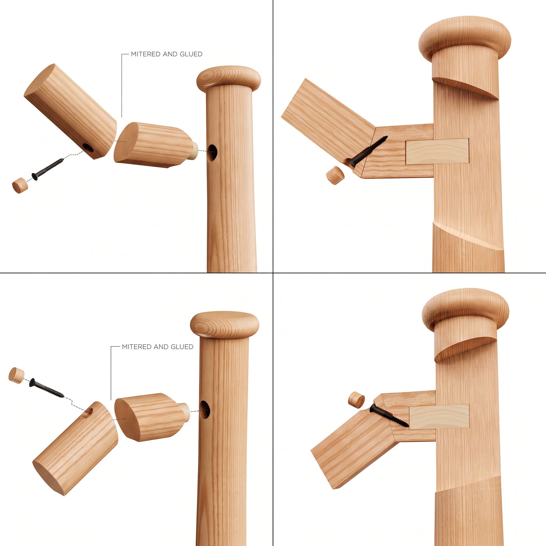 6040 Handrail to Bella Post Connection Fitting