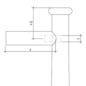 6040 Handrail to Bella Post Connection Fitting