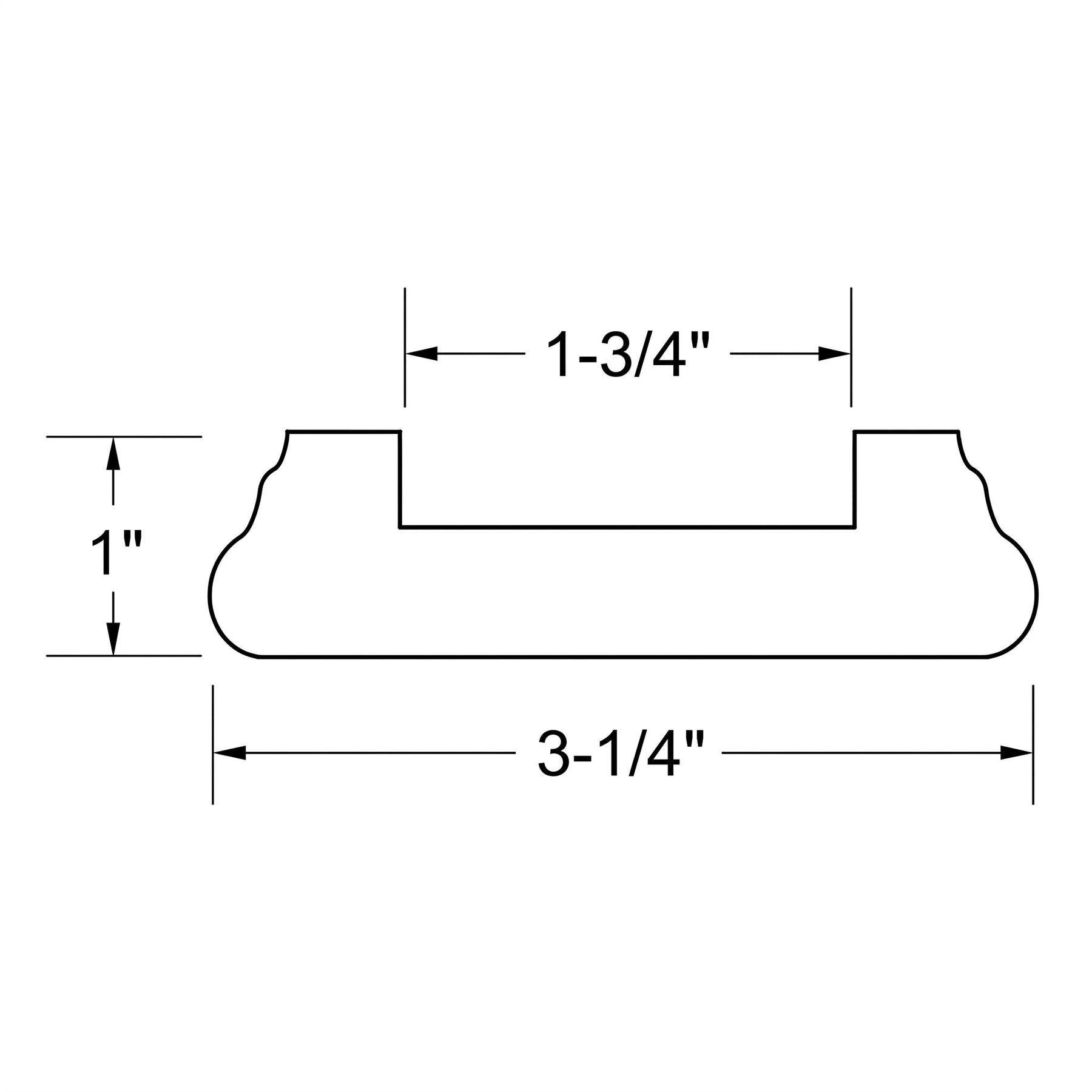 Shoe Rail 6046 With Fillet (1-3/4" Plow)
