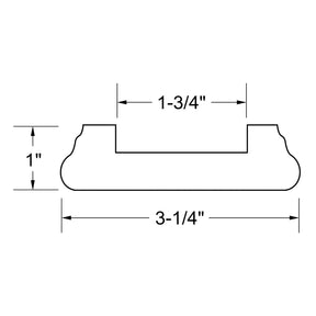 Shoe Rail 6046 With Fillet (1-3/4" Plow)