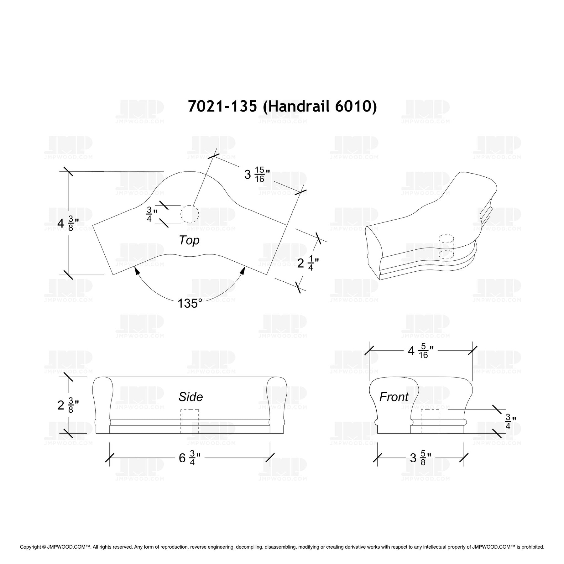 Fitting 21-135 - Quarter Turn with Cap 135º