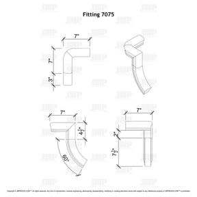 Fitting 75 - Level Quarter Turn Gooseneck Fitting with No Cap (Right Hand)