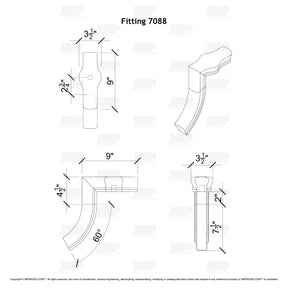 Fitting 88 - Straight Riser with Tandem Cap