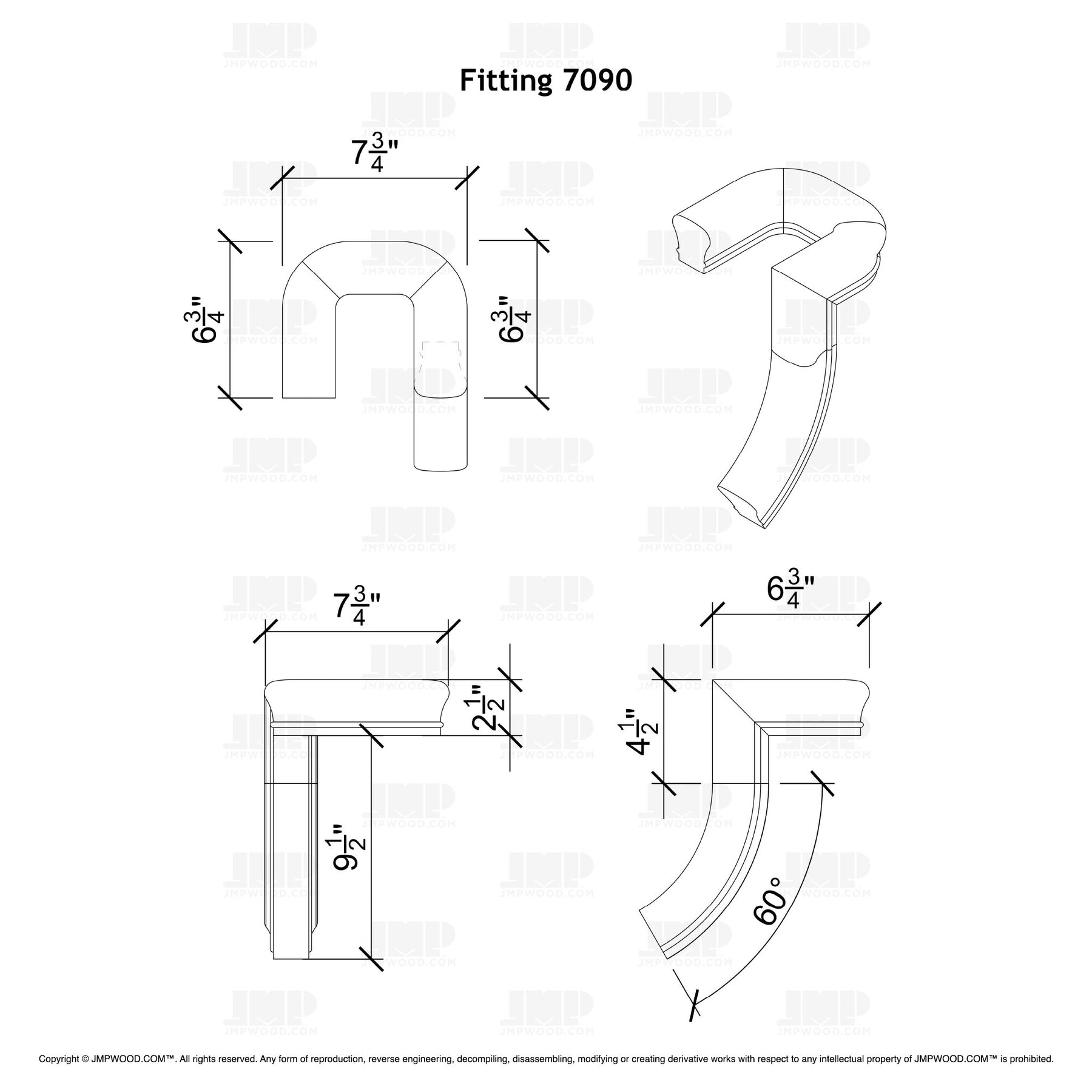 Fitting 90 - Landing Return Riser No Cap (Left Hand)