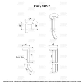 Fitting 95-2 - Landing Return Riser with No Cap 2-Rise (Right Hand)