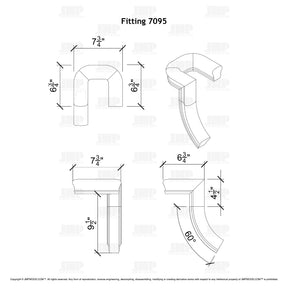 Fitting 95 - Landing Return Riser No Cap (Right Hand)