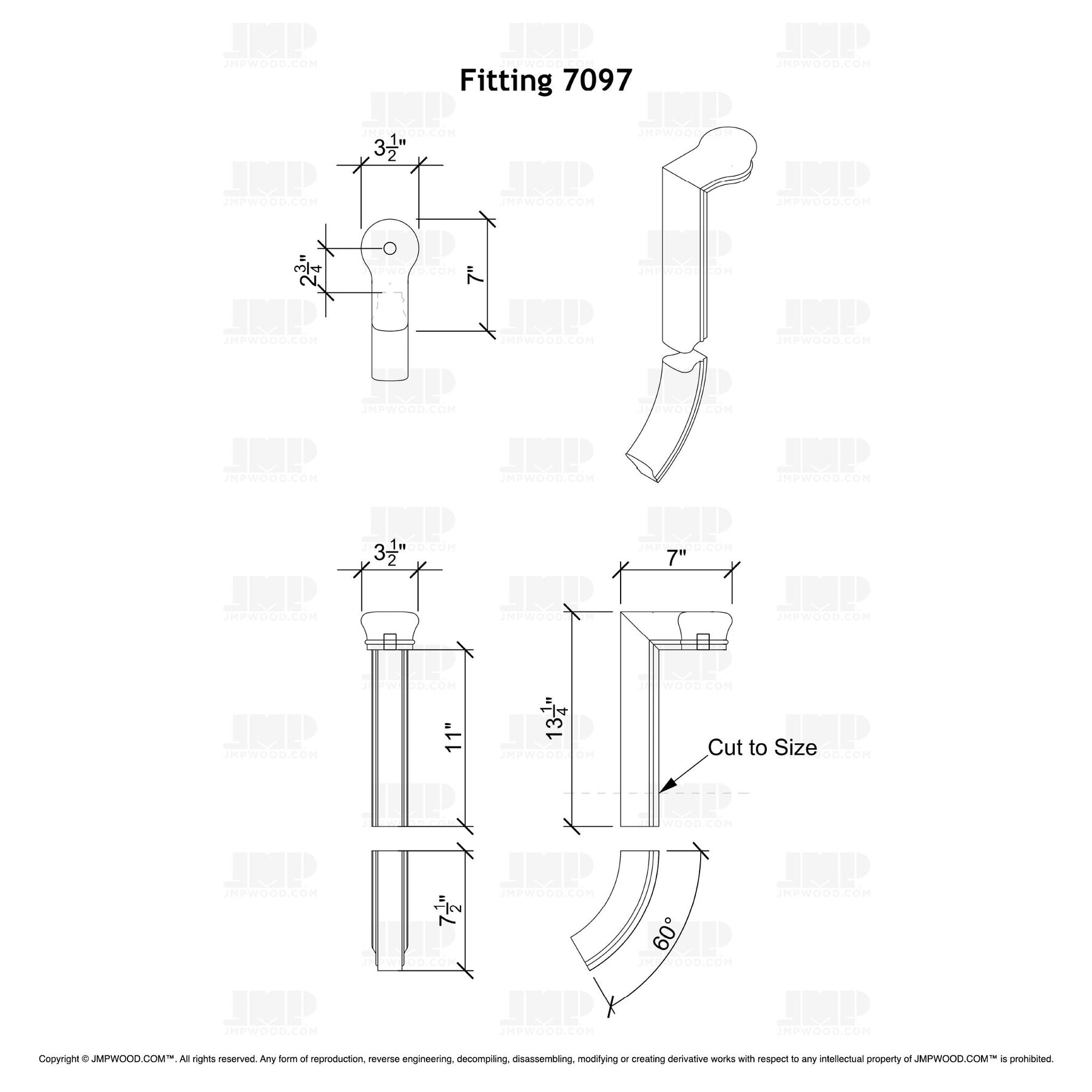 Fitting 97 - Straight Riser with Cap (2-Rise)