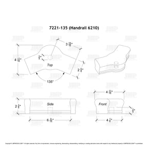 Fitting 21-135 - Quarter Turn with Cap 135º
