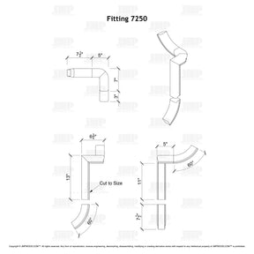 Fitting 50 - Level Quarter Turn Gooseneck Fitting (Left Hand)