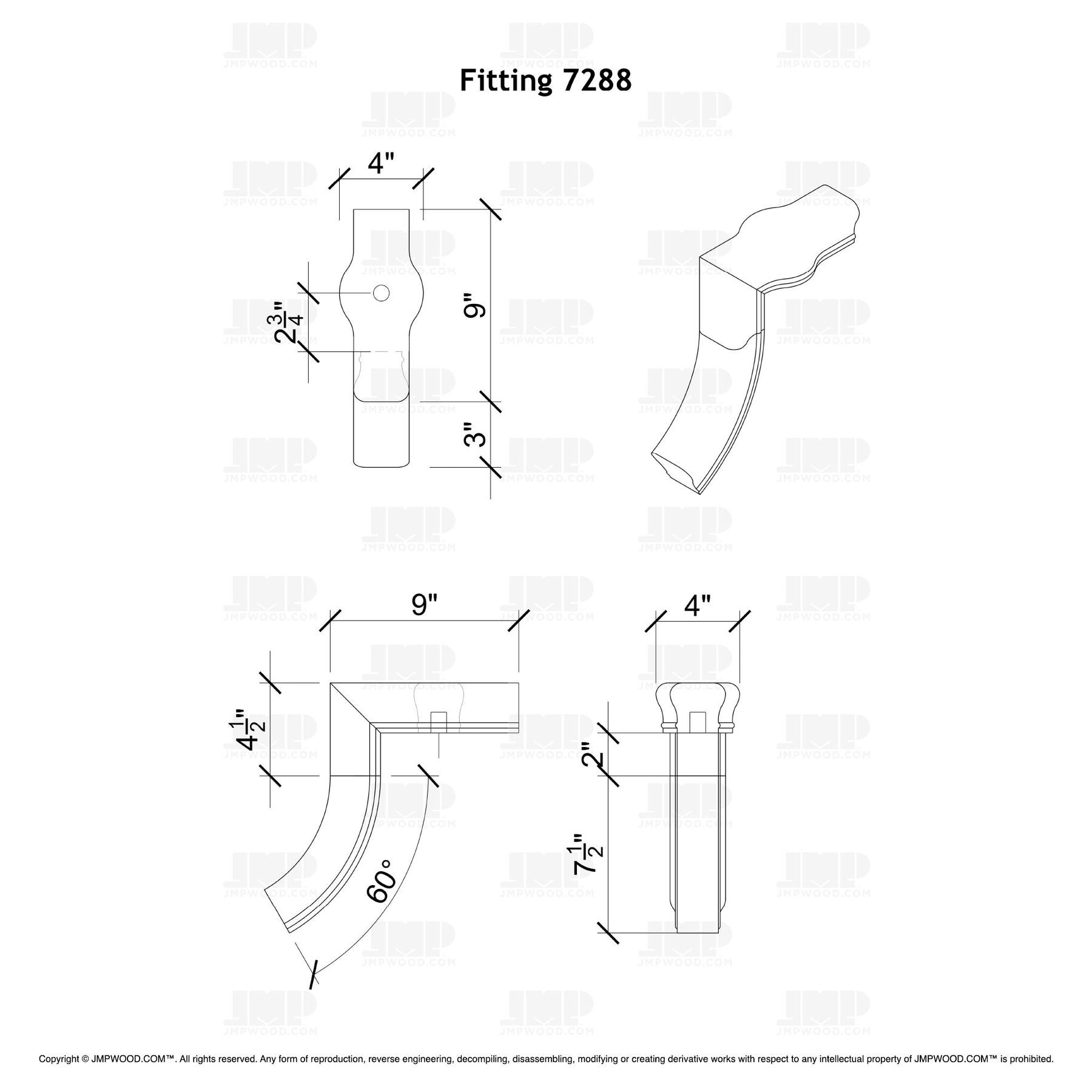 Fitting 88 - Straight Riser with Tandem Cap