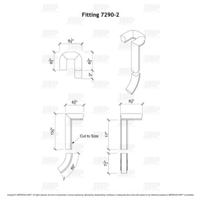 Fitting 90-2 - Landing Return Riser with No Cap 2-Rise (Left Hand)