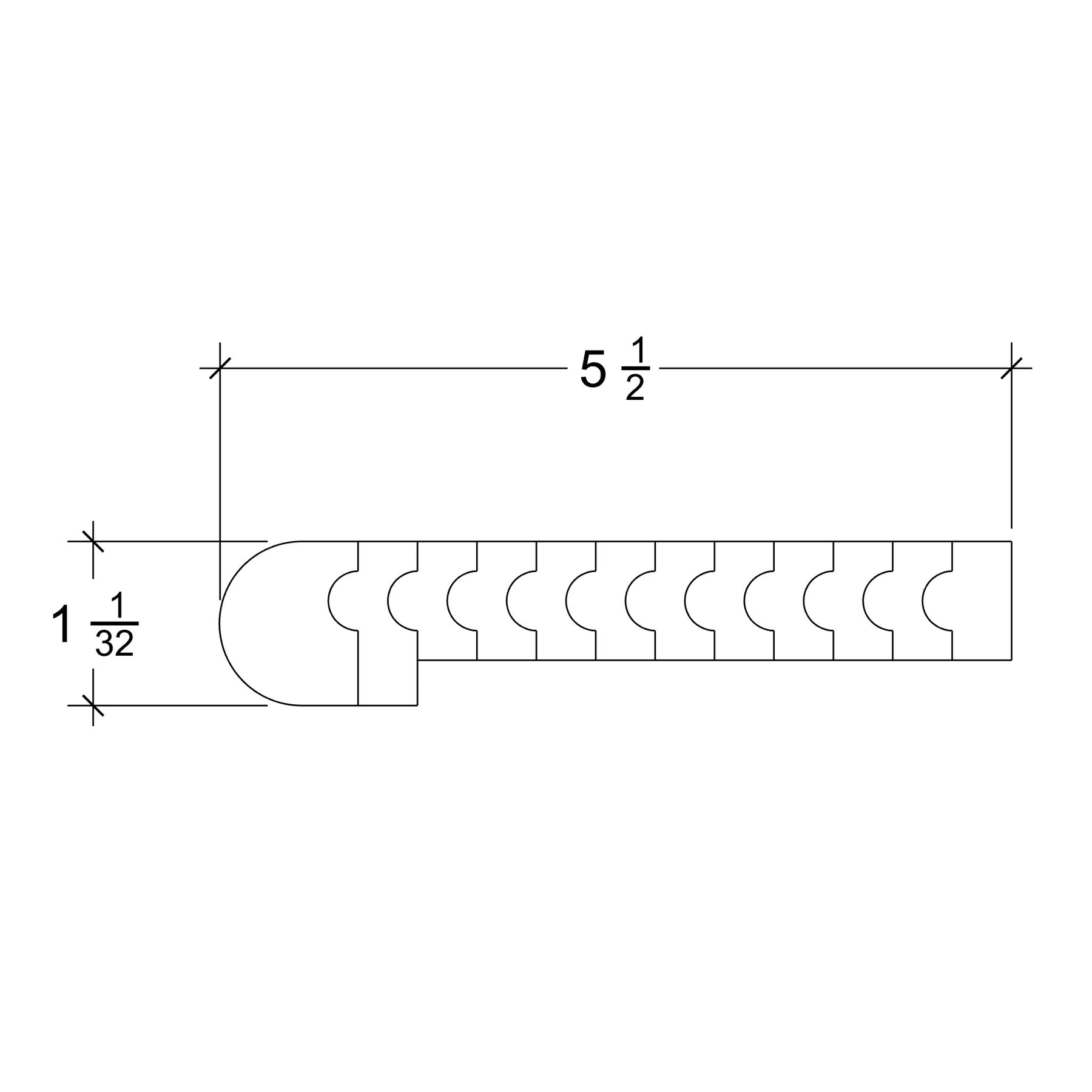 Bending Landing Tread 8095B (5-1/2")