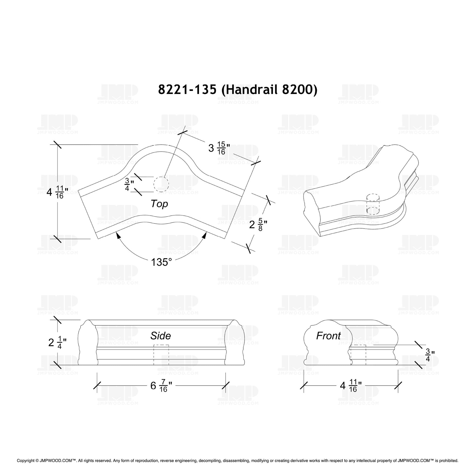 Fitting 21-135 - Quarter Turn with Cap 135º