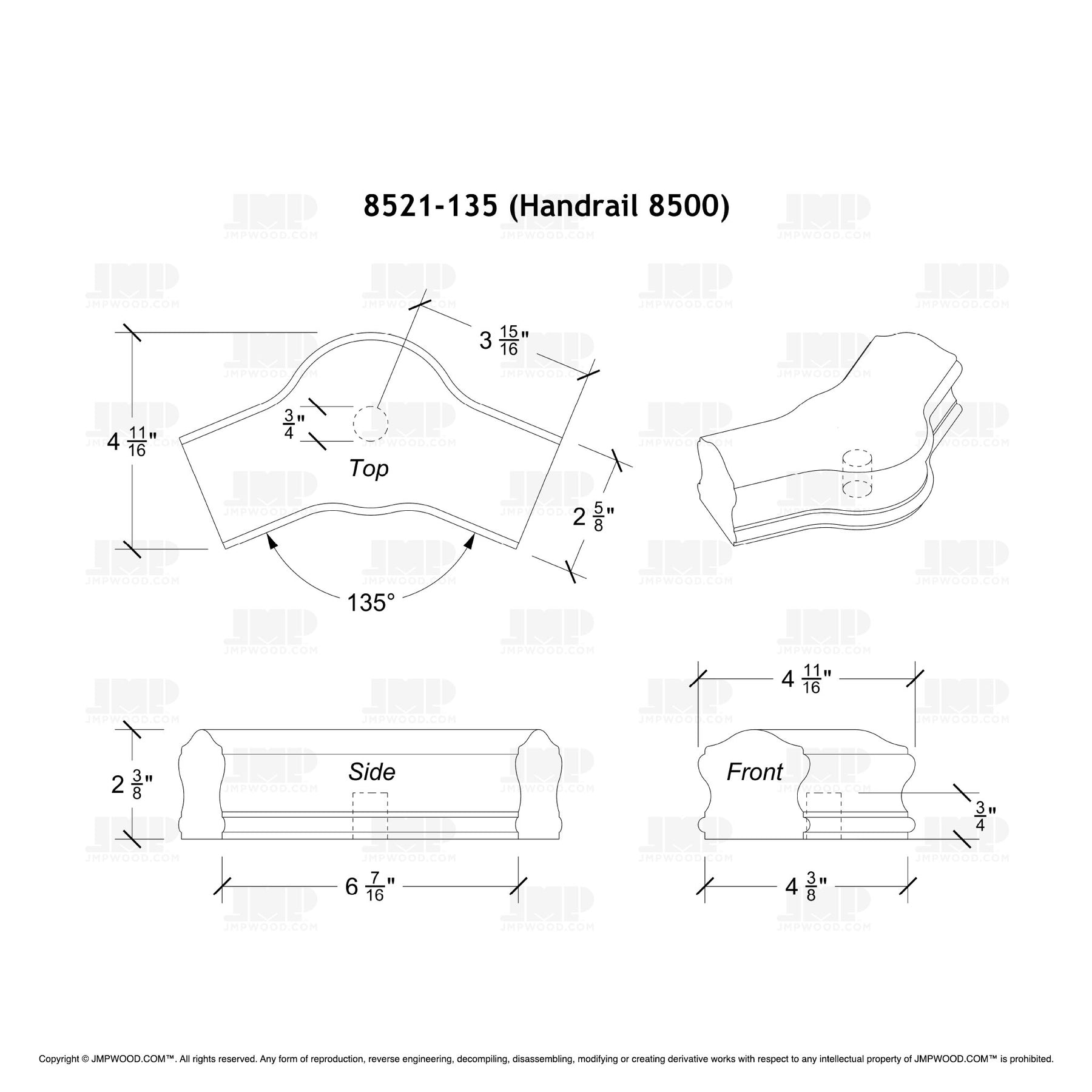 Fitting 21-135 - Quarter Turn with Cap 135º