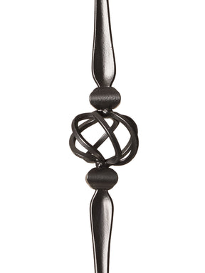 Iron Baluster 9019 - 9/16" Hammered - Gothic Basket With Spoons