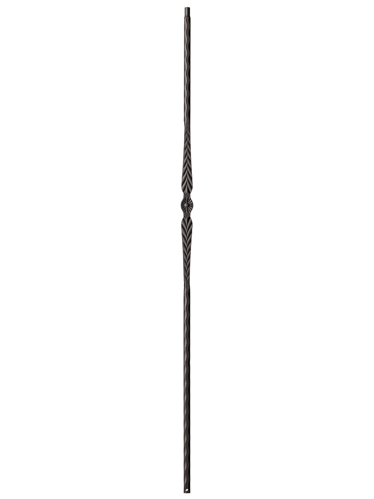 Iron Baluster 9021 - 9/16" Hammered Edge - Single Feather