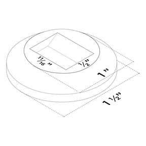 Baluster Shoe 9056RS - Square 1/2" - Round Rake Shoe