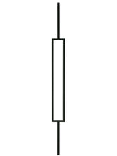Iron Baluster 9089XL - 1/2" Square - 24" Single Rectangle
