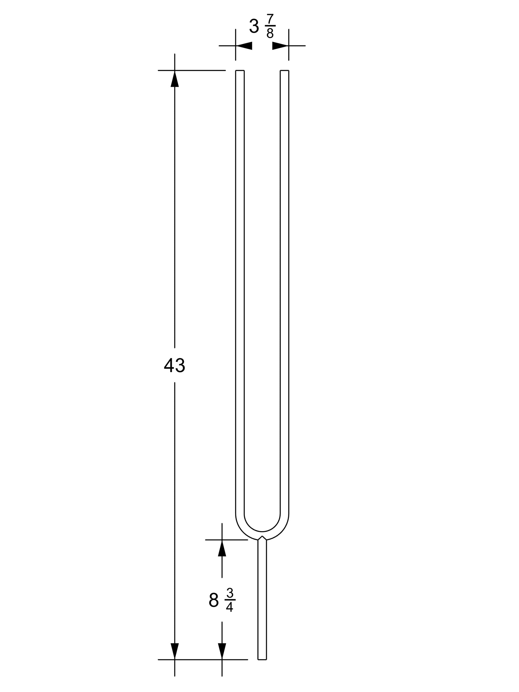 Iron Baluster 9592 - 5/8" Round - Split Oval