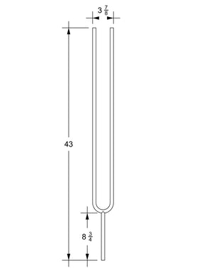 Iron Baluster 9592 - 5/8" Round - Split Oval