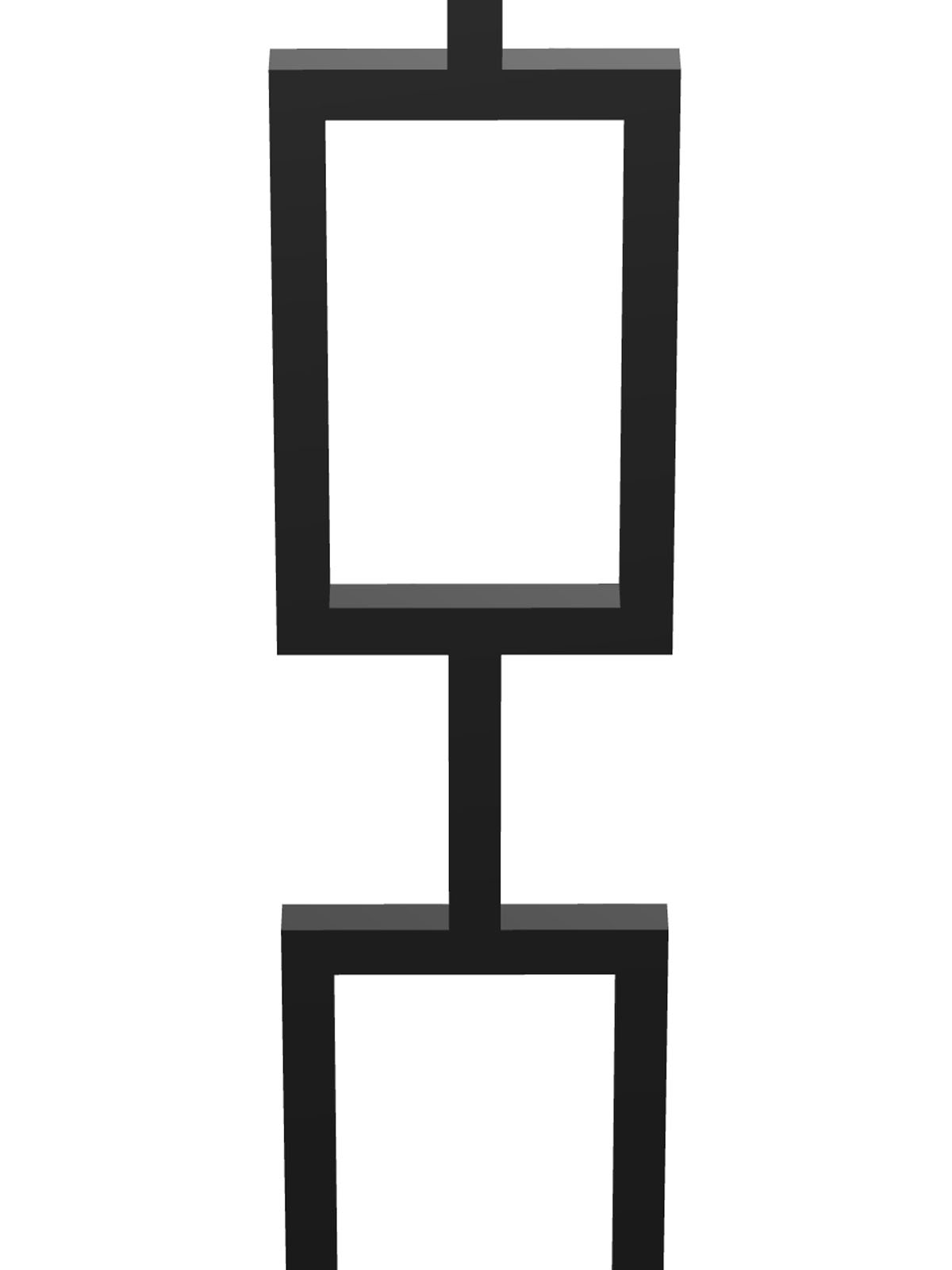 Iron Baluster 9094 - 1/2" Square - Triple Rectangle
