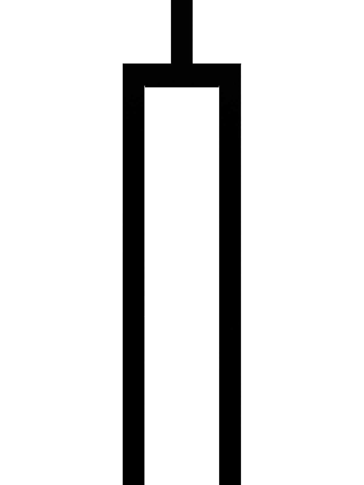 Mega Iron Baluster 9989 - 3/4" Square - Single Rectangle