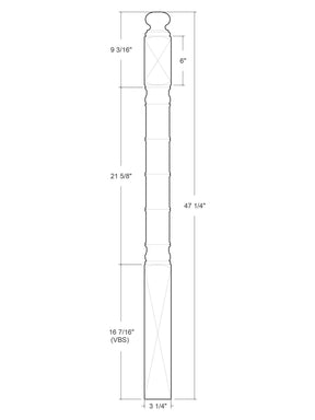 Bamboo Post to Post Newel