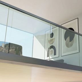 GlassX CR01SQ Square Cap Rail for Glass Panels - 16' - Stainless Steel